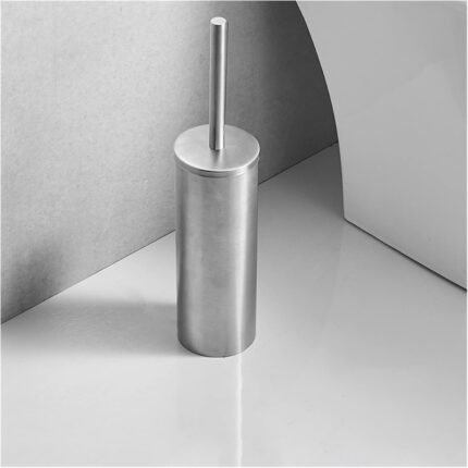 Toilet Brush Holder Bathroom Cleaning Set Flooring Stand Black Bathroom Storage and Organization Cleaning Brush (Color : Gold) (Brush Nickel)