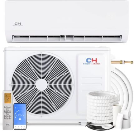 Cooper & Hunter Olivia Series, 12,000 BTU, 115V, 22.70 SEER2, Single Zone Mini Split AC/Heating Ductless Inverter System, Including Installation kit