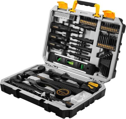 DEKOPRO 150 Piece Tool Set, General Household Hand Tool Kit, Home Repair Tool Kit with Plastic Toolbox Storage Case for DIY Project, Home Maintenance