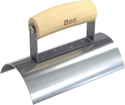 Bon 12-560 4-Inch by 7-Inch Wall Capping Tool with Single Wood Handle, Stainless Steel